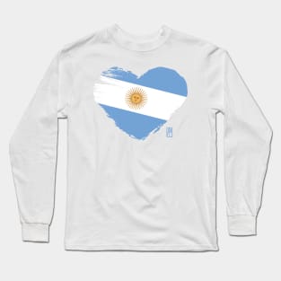 I love my country. I love Argentina. I am a patriot. In my heart, there is always the flag of Argentina. Long Sleeve T-Shirt